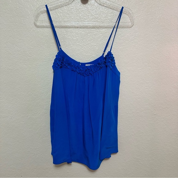 Rebecca Taylor silk Blue Camisole with Ruffle Detail size 8 - Picture 1 of 9